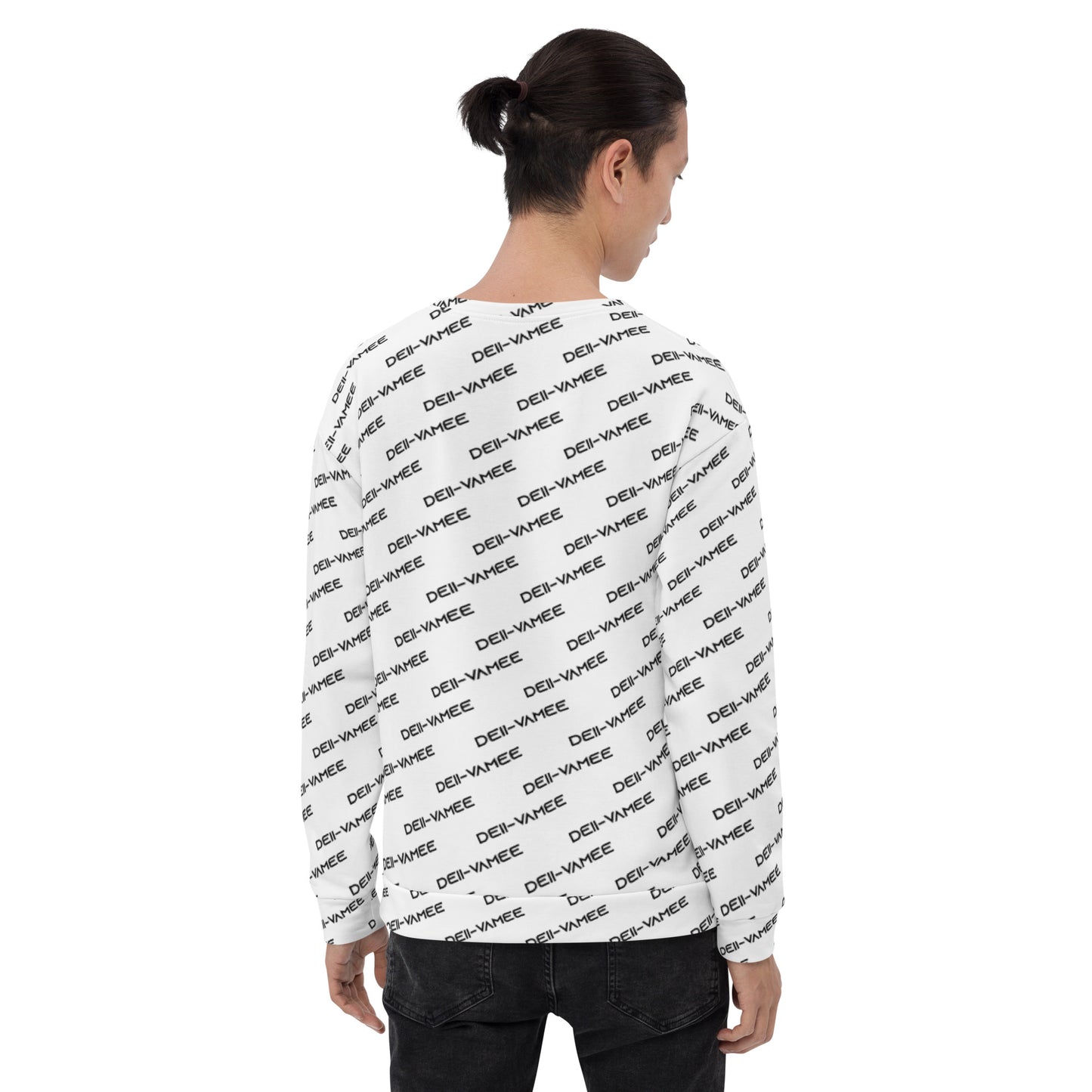 Men's White Multi Print Sweatshirt