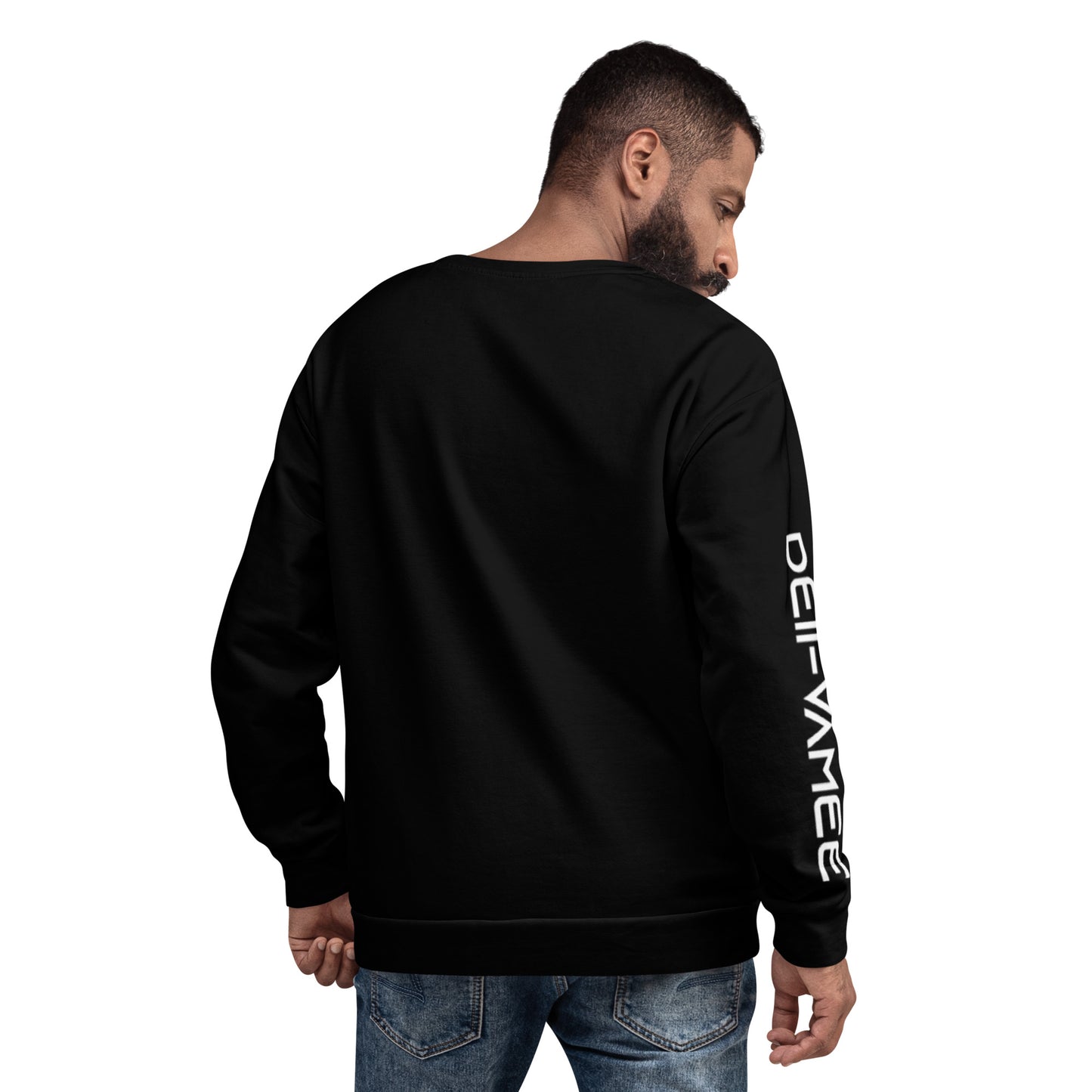 Men's Large Print Black Sweatshirt