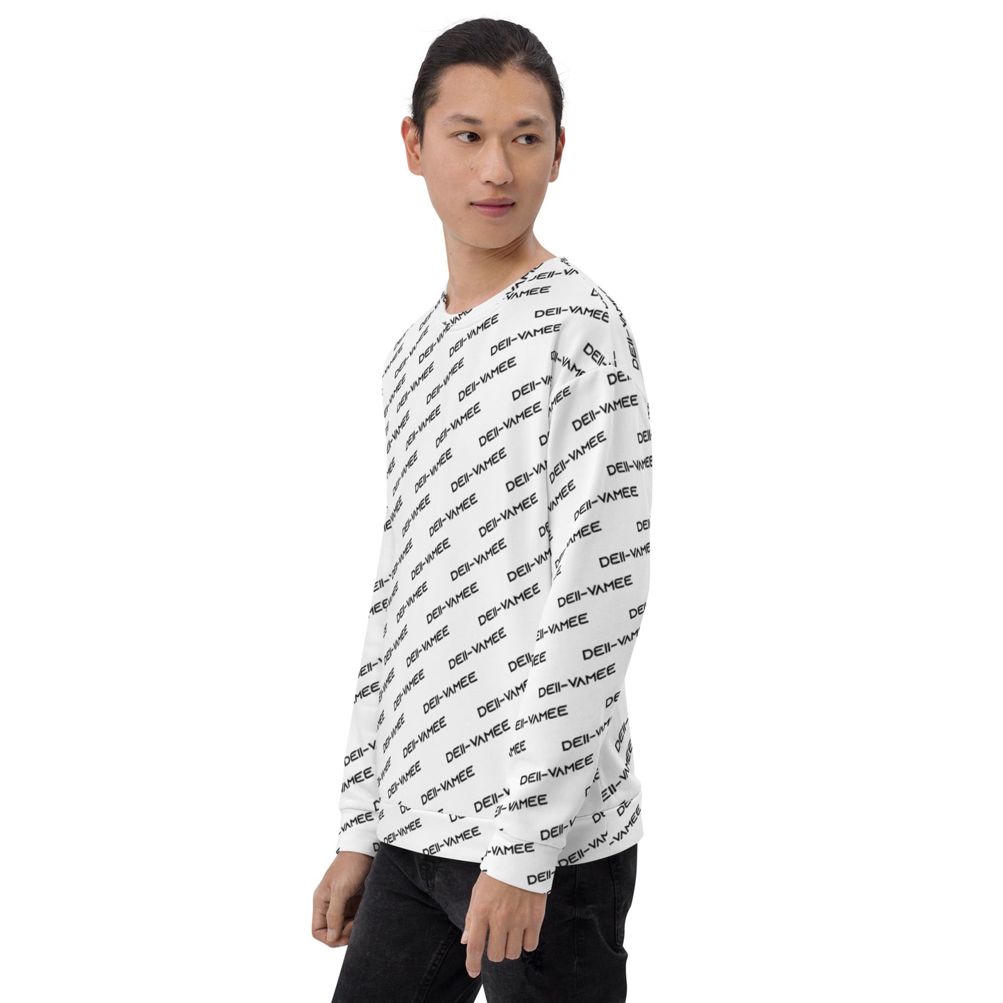 Men's White Multi Print Sweatshirt