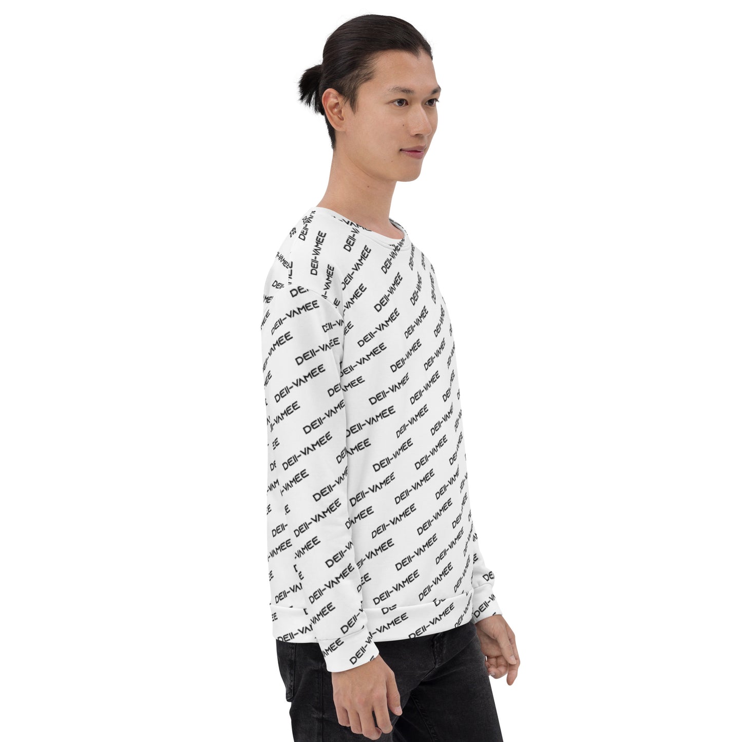 Men's White Multi Print Sweatshirt